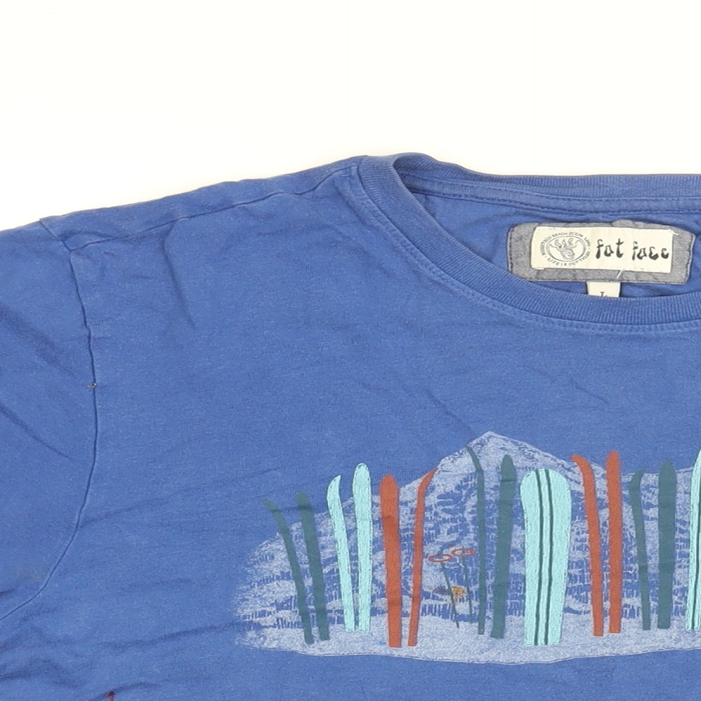 Mens UK Size L Fat Face Blue  T-Shirt