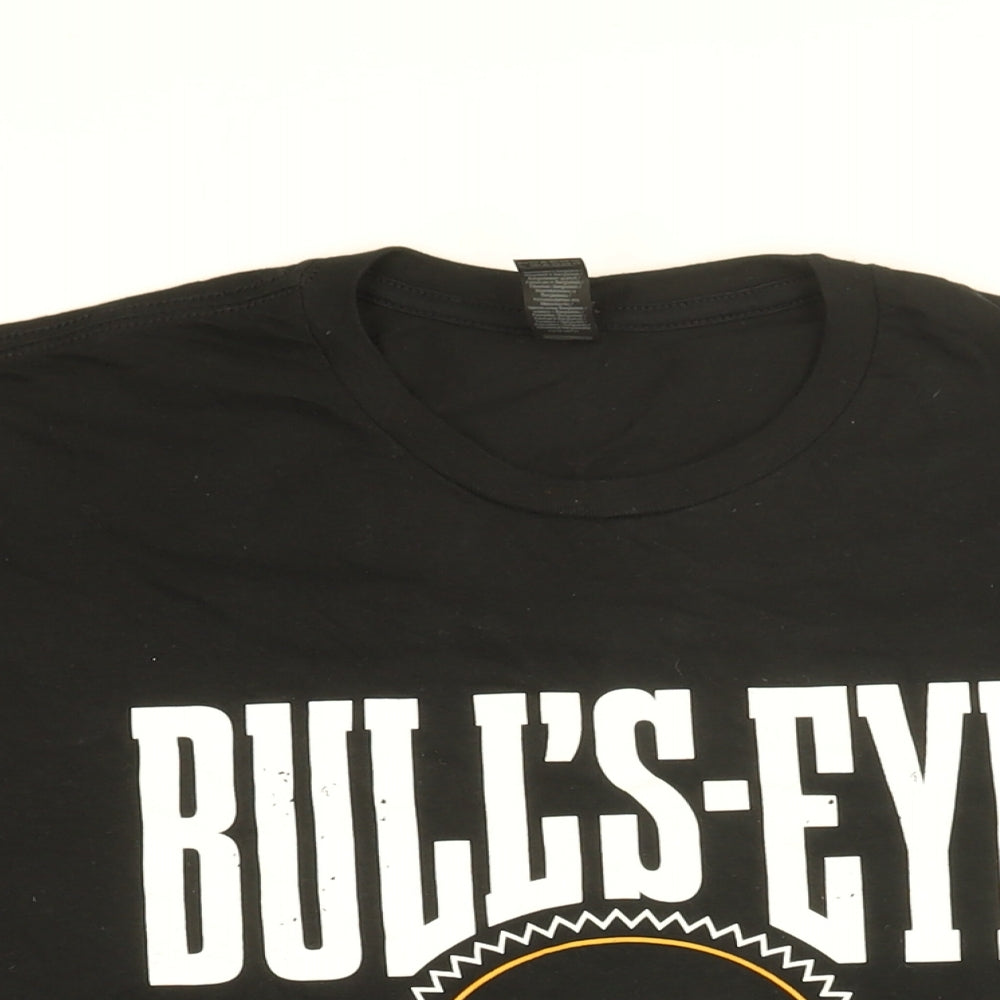 Mens UK Size L Gildan Black  T-Shirt
