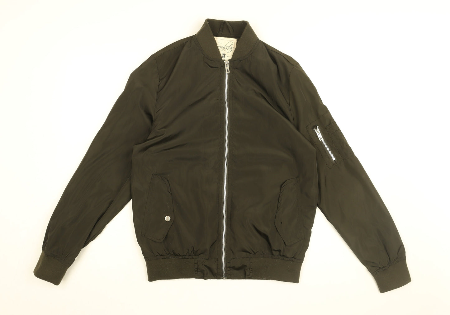 Mens UK Size S SoulStar Green Bomber Jacket