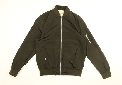 Mens UK Size S SoulStar Green Bomber Jacket
