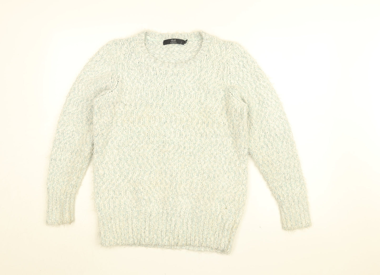 Womens UK Size 14 Isle Blue Pullover Jumper