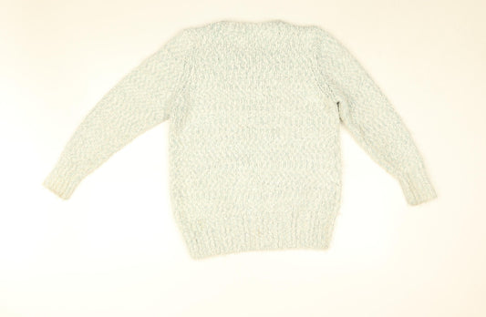Womens UK Size 14 Isle Blue Pullover Jumper