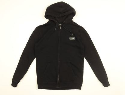 Mens UK Size S Nimes Black Full Zip Hoodie