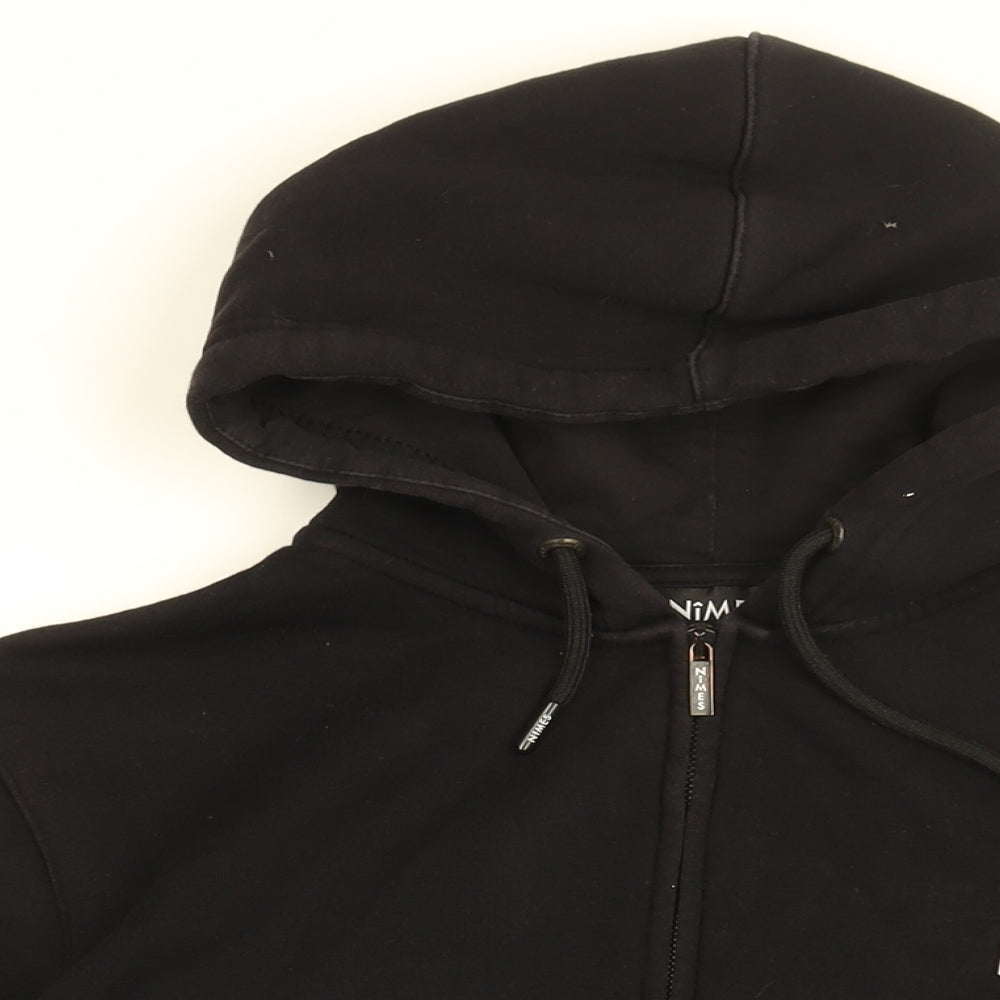 Mens UK Size S Nimes Black Full Zip Hoodie