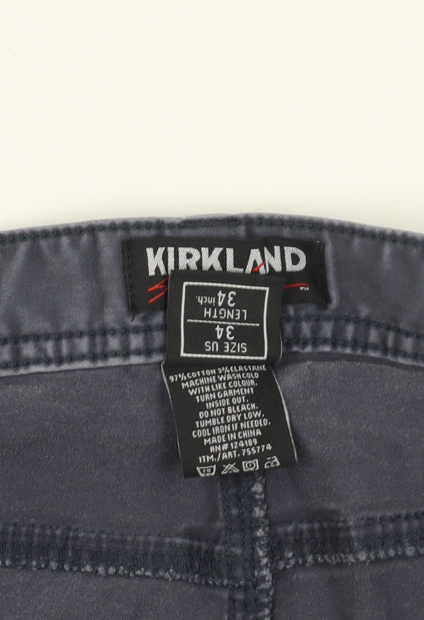Kirkland Men's Grey Straight Jeans, Size 38, 34-Inch Leg