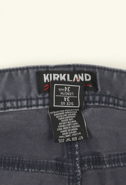 Kirkland Men's Grey Straight Jeans, Size 38, 34-Inch Leg