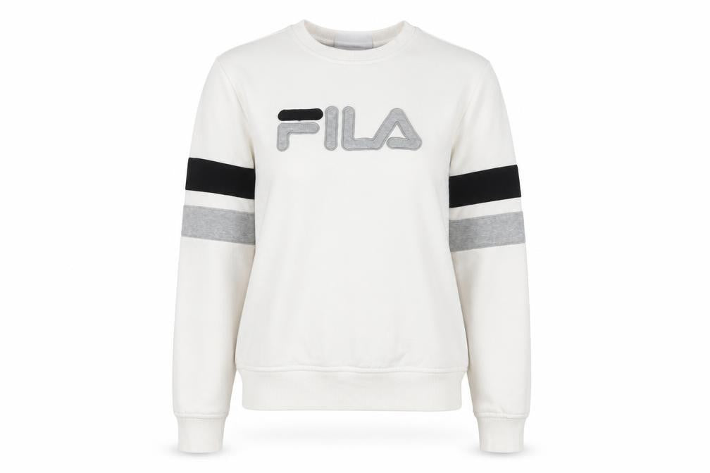 Fila White Pullover Sweatshirt - Women's Size S