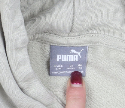 Puma Beige Girls Pullover Hoodie 9-10 Years with Logo