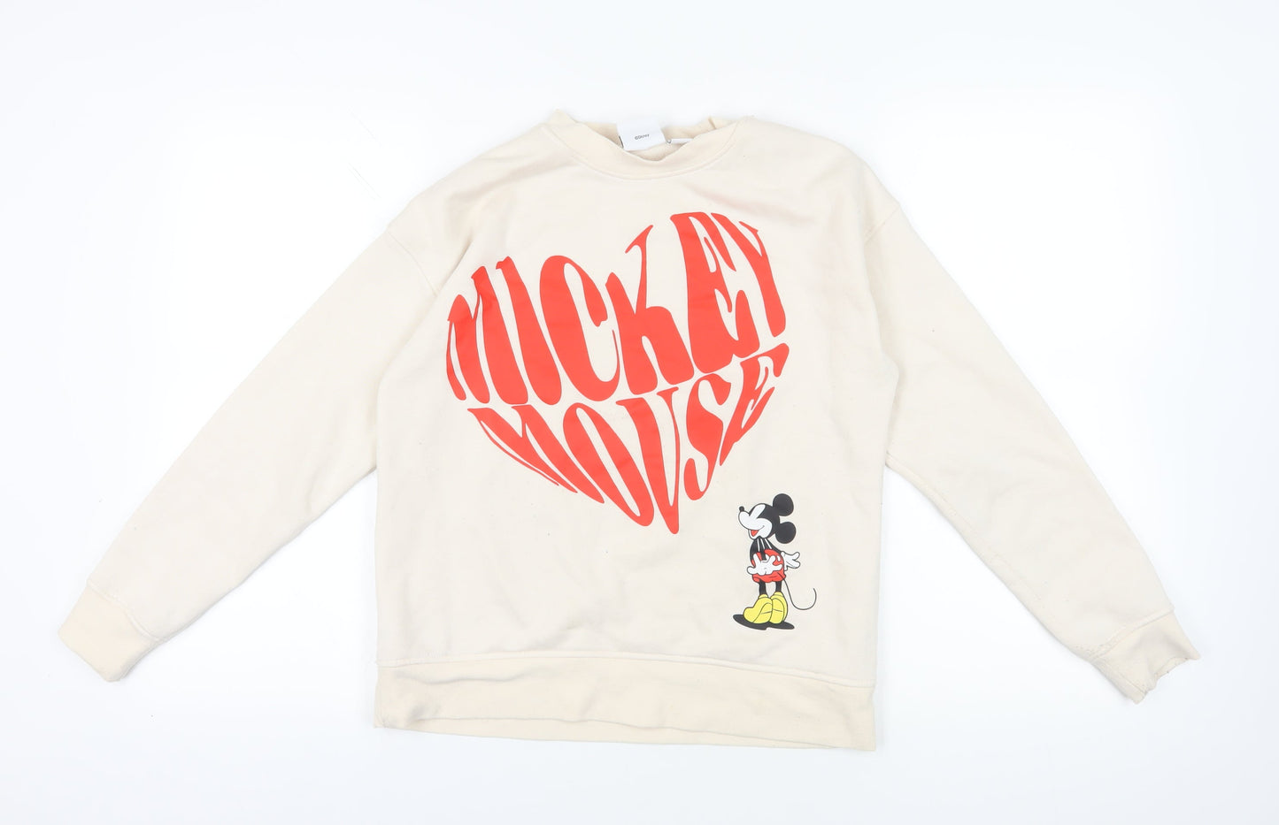 Womens UK Size 2XS Disney Ivory Pullover Sweatshirt