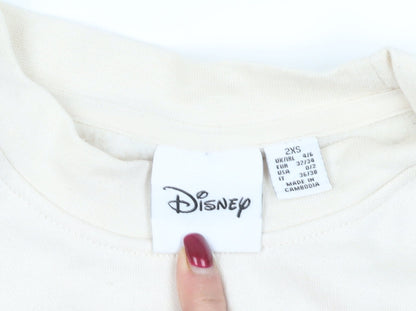 Womens UK Size 2XS Disney Ivory Pullover Sweatshirt