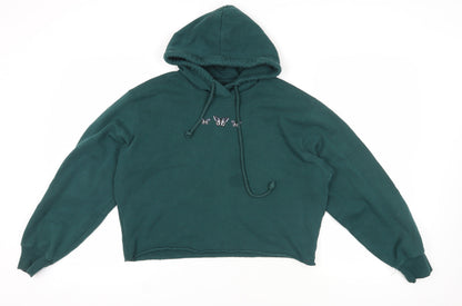 Womens UK Size M Hollister Green Pullover Hoodie