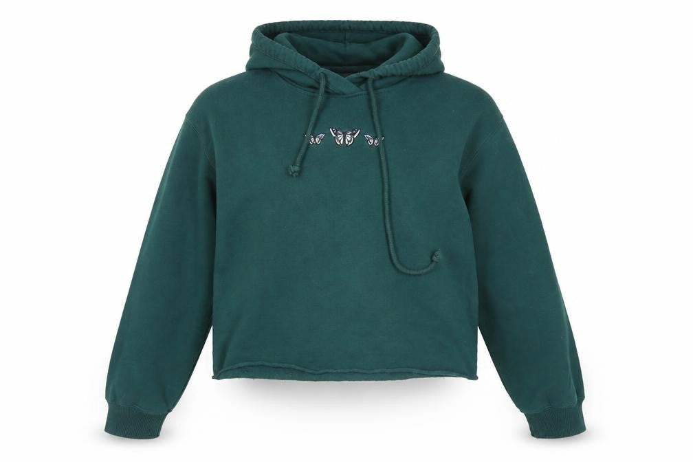 Womens UK Size M Hollister Green Pullover Hoodie