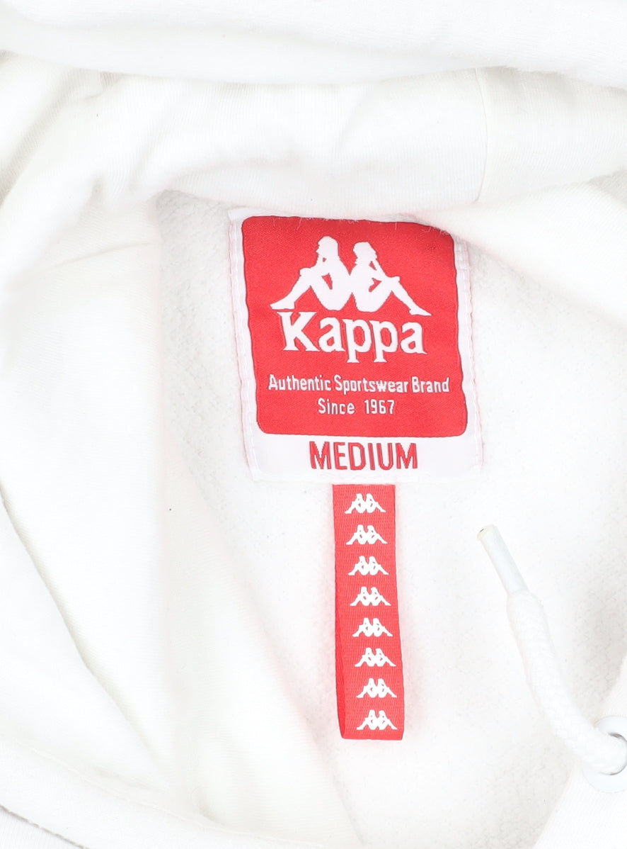 Mens UK Size M Kappa White Pullover Hoodie
