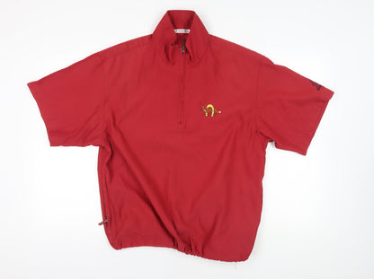 Mens UK Size L Proquip Red Windbreaker Coat