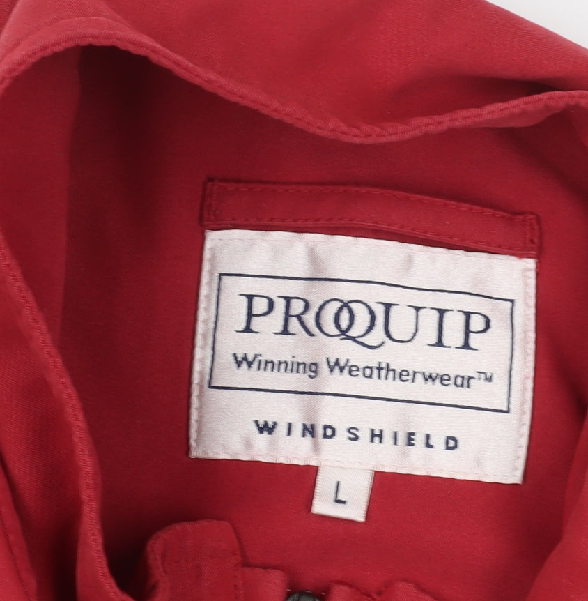 Mens UK Size L Proquip Red Windbreaker Coat
