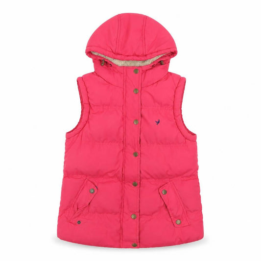 Womens UK Size 8 Denim & Co. Pink Puffer Jacket