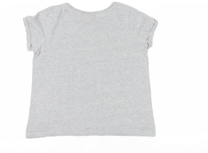 Womens UK Size 16 Harry Potter Grey Basic T-Shirt