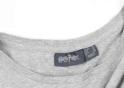 Womens UK Size 16 Harry Potter Grey Basic T-Shirt