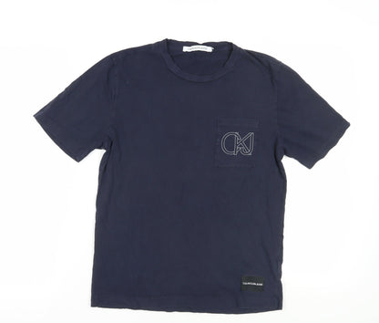 Mens UK Size M Calvin Klein Jeans Blue  T-Shirt