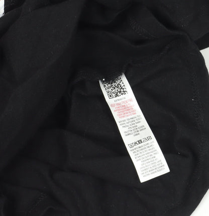 McKenzie Black Graphic T-Shirt, Large, Cotton Crew Neck