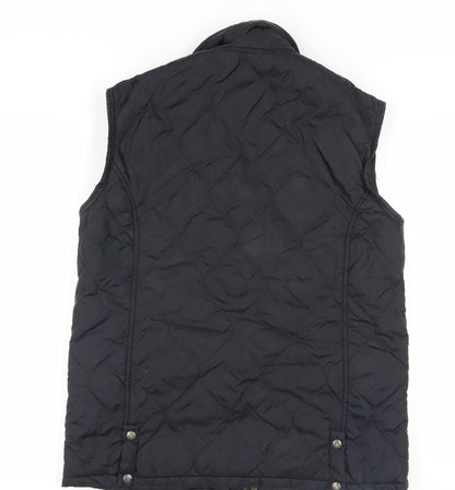 Mens UK Size M Topman Black Quilted Coat