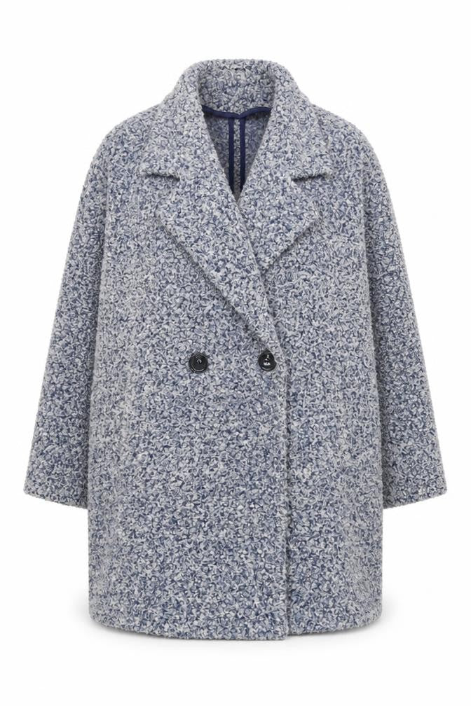 Next Blue Polyester Mid-Length Overcoat Size 20