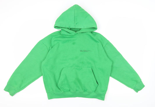 Boohoo Green XS Pullover Hoodie with Logo
