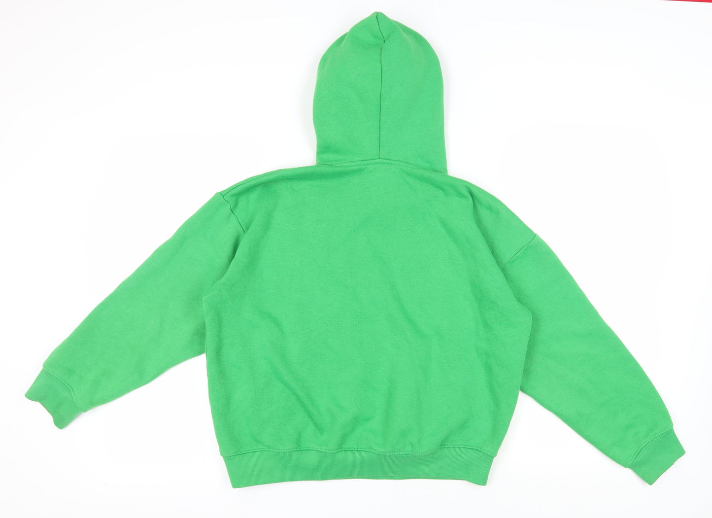 Boohoo Green XS Pullover Hoodie with Logo