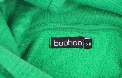 Boohoo Green XS Pullover Hoodie with Logo