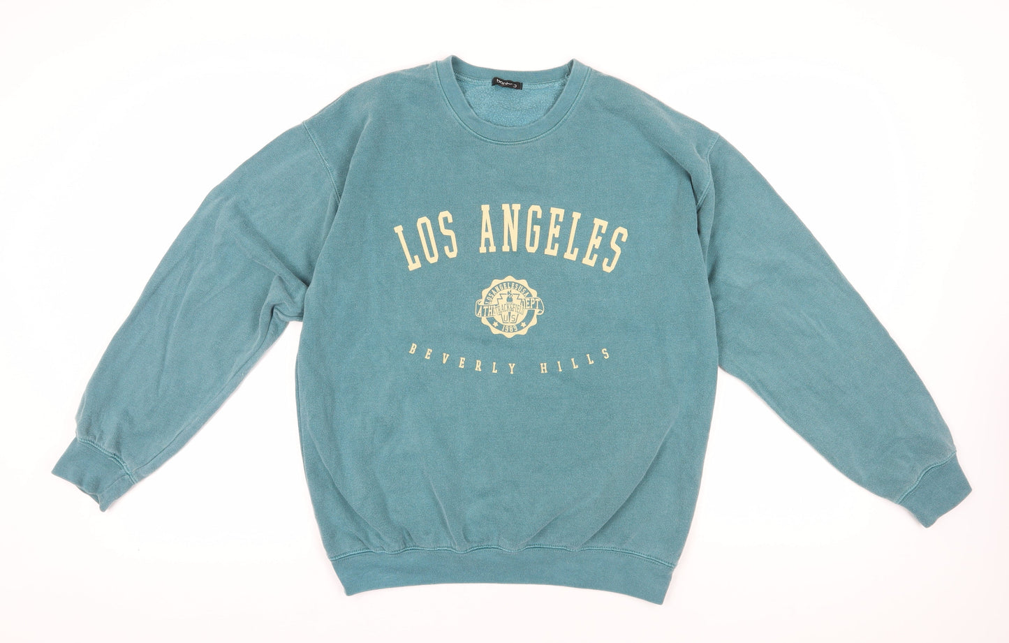 Boohoo Green Los Angeles Graphic Sweatshirt Size S