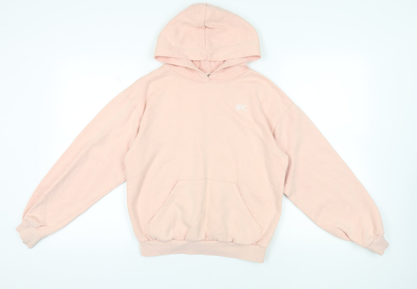 H&M Pink Girls Hoodie, Size 14 Years, Lightweight and Cosy