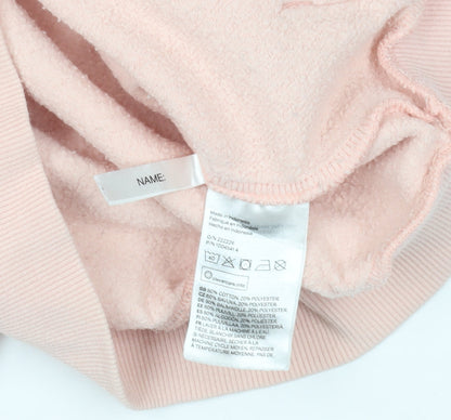H&M Pink Girls Hoodie, Size 14 Years, Lightweight and Cosy