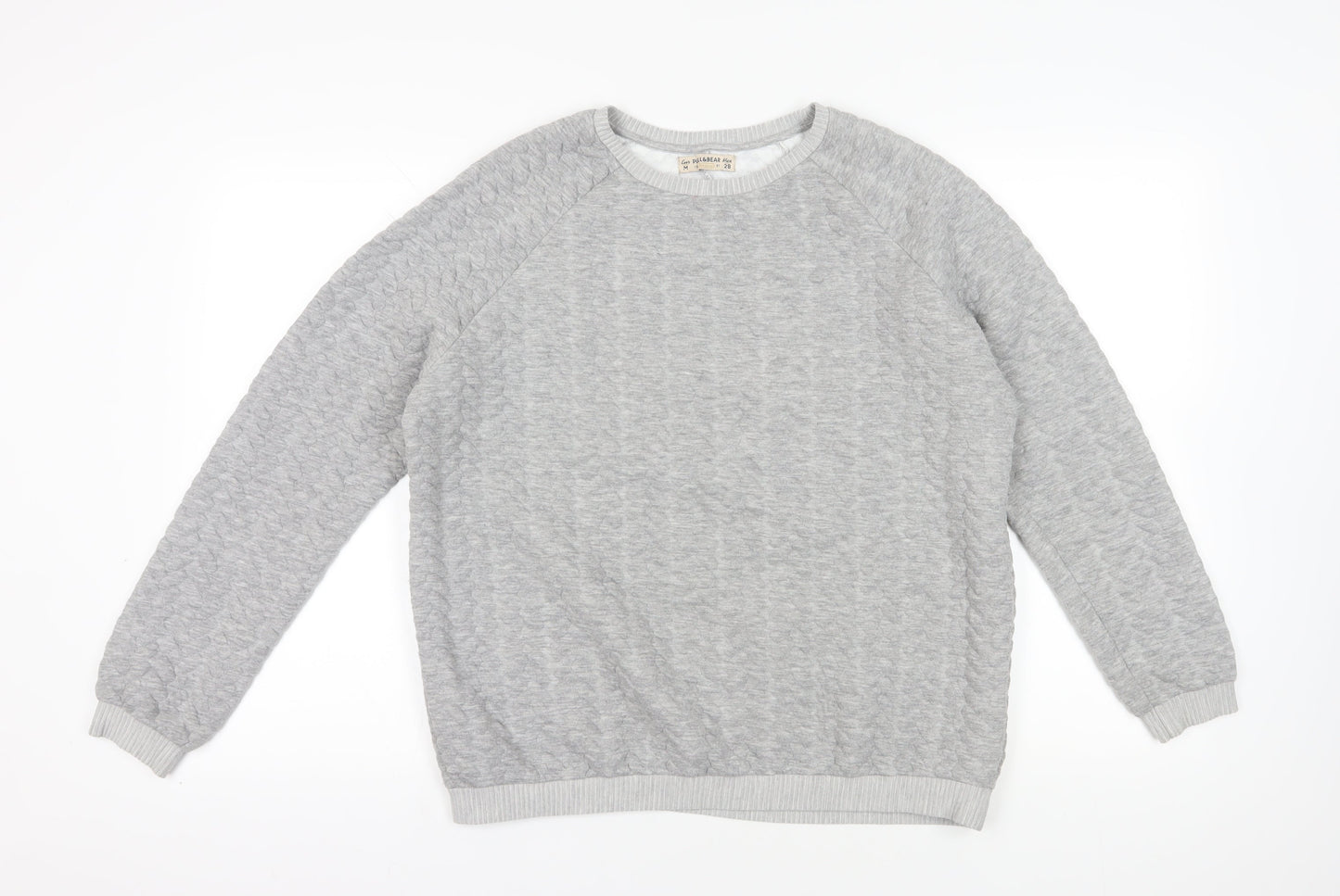 Womens UK Size M Pull & Bear Grey Pullover Sweatshirt