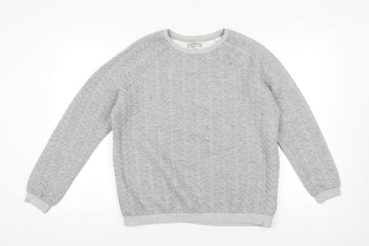 Womens UK Size M Pull & Bear Grey Pullover Sweatshirt