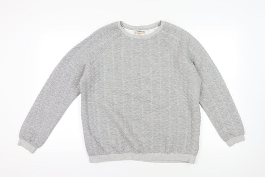Womens UK Size M Pull & Bear Grey Pullover Sweatshirt