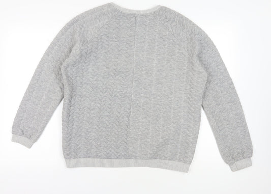 Womens UK Size M Pull & Bear Grey Pullover Sweatshirt