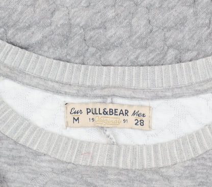 Womens UK Size M Pull & Bear Grey Pullover Sweatshirt