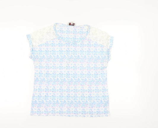 Womens UK Size 12 Marks and Spencer Multicoloured Basic T-Shirt
