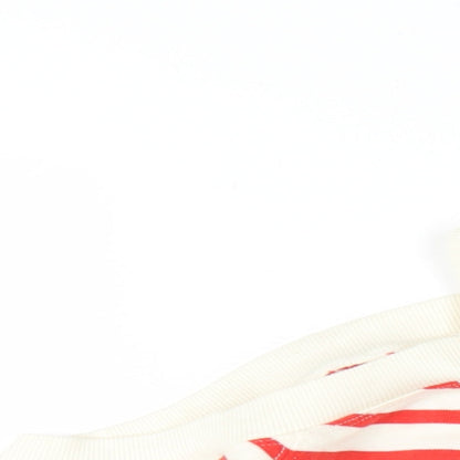 Zara Womens Red Striped Cotton Pullover Sweatshirt Size S Pullover