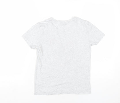 Womens UK Size 10 Topshop Grey Basic T-Shirt