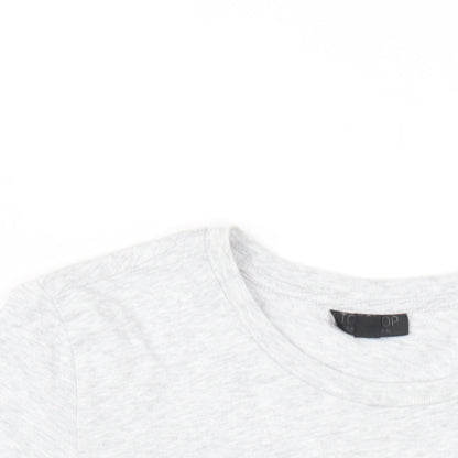 Womens UK Size 10 Topshop Grey Basic T-Shirt