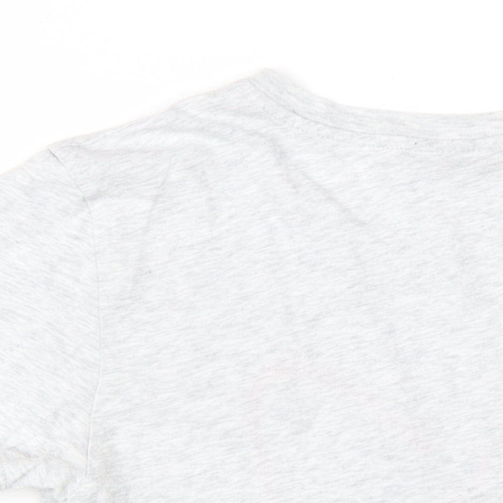 Womens UK Size 10 Topshop Grey Basic T-Shirt