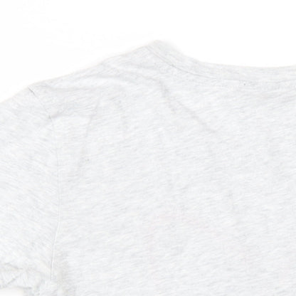 Womens UK Size 10 Topshop Grey Basic T-Shirt