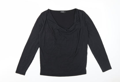 Womens UK Size L Soaked in Luxury Black Basic T-Shirt