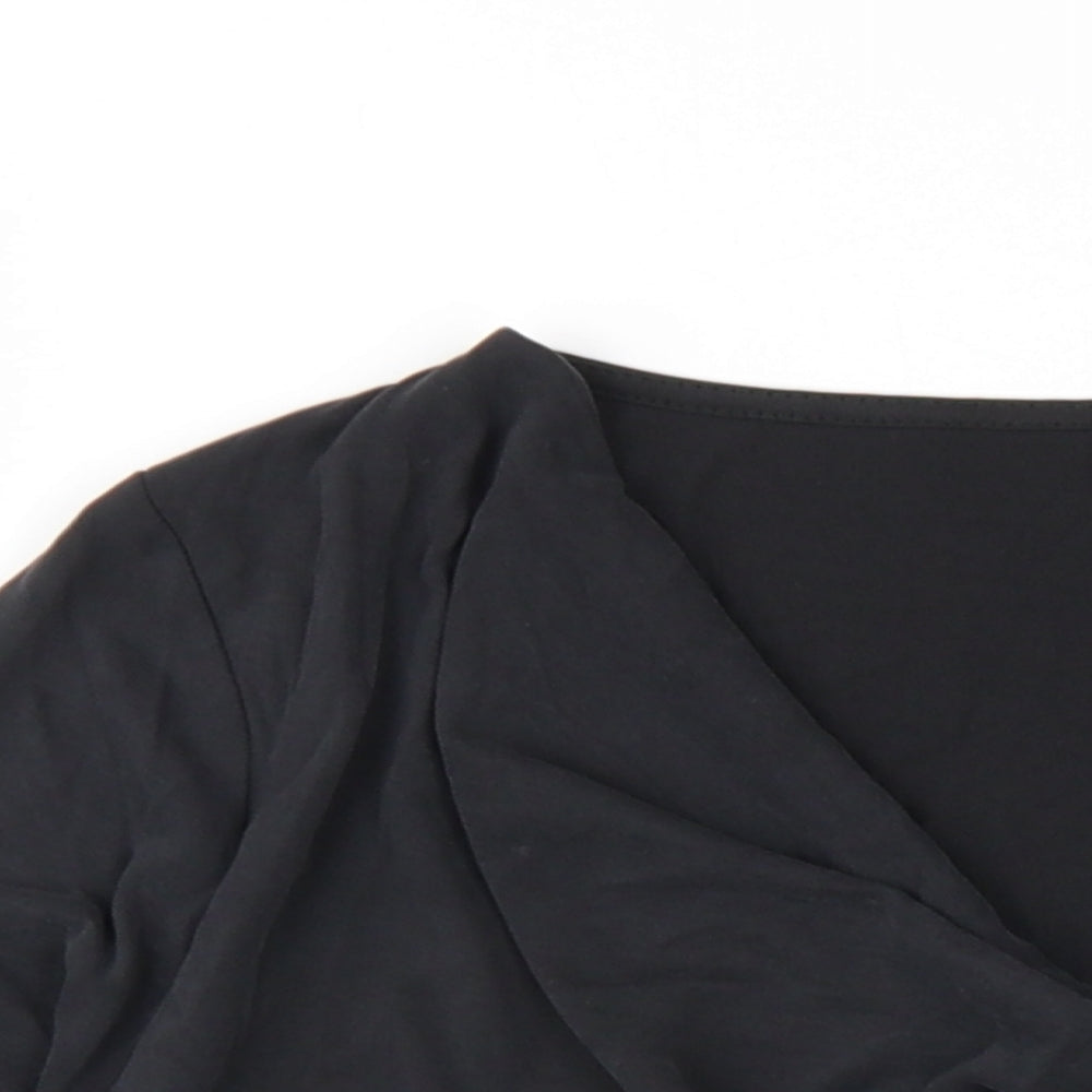 Womens UK Size L Soaked in Luxury Black Basic T-Shirt