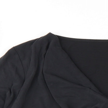 Womens UK Size L Soaked in Luxury Black Basic T-Shirt