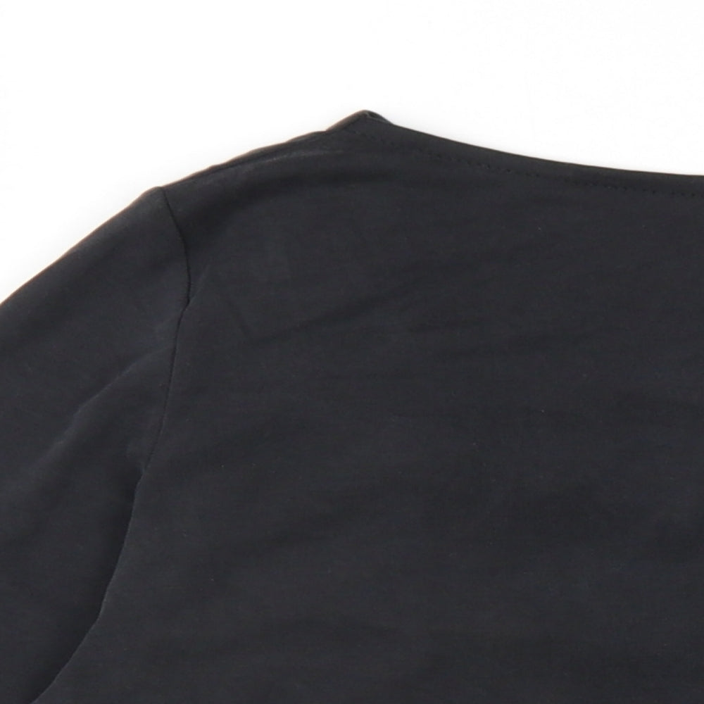 Womens UK Size L Soaked in Luxury Black Basic T-Shirt