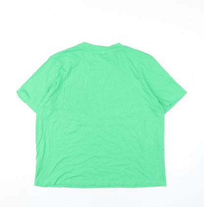 Womens UK Size M H&M Green Basic T-Shirt