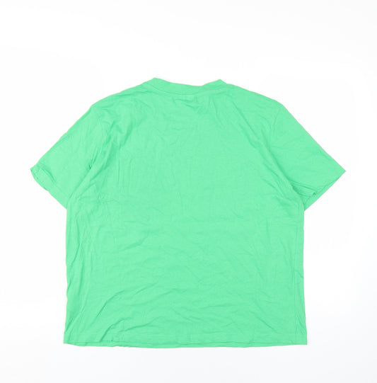 Womens UK Size M H&M Green Basic T-Shirt