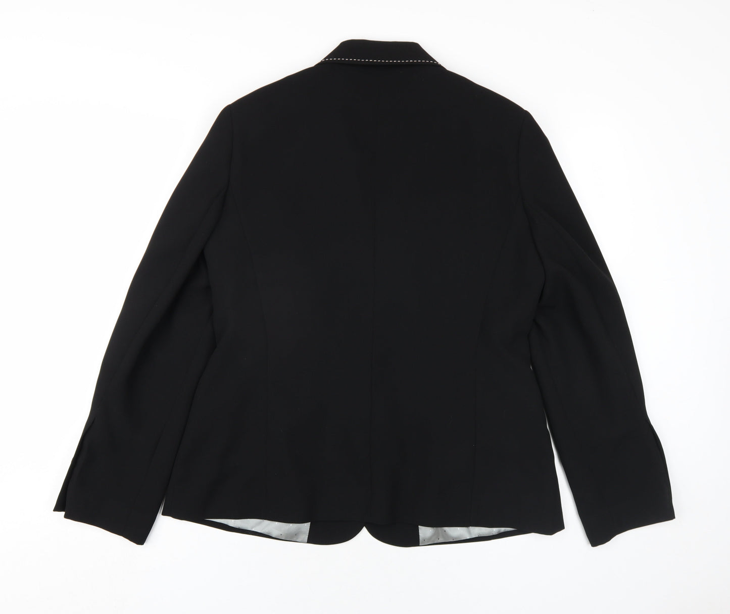 Debenhams Womens Black Polyester Jacket Blazer Size 16